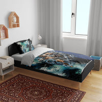 Menelaus Odyssey Of Egypt Bedding Set Ancient Nautical Sea Monster Anchor Crown Graphic Art