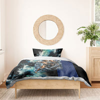 Menelaus Odyssey Of Egypt Bedding Set Ancient Nautical Sea Monster Anchor Crown Graphic Art
