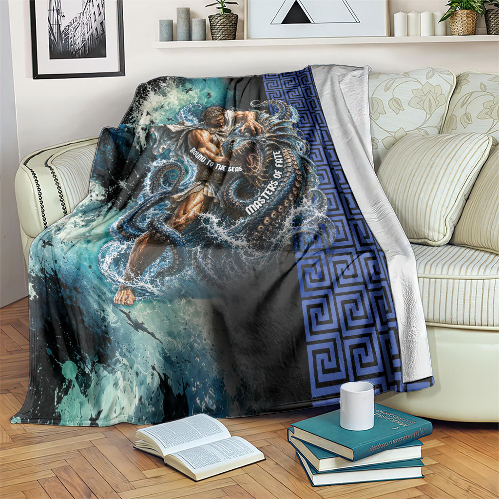 Menelaus Odyssey Of Egypt Blanket Ancient Nautical Sea Monster Anchor Crown Graphic Art