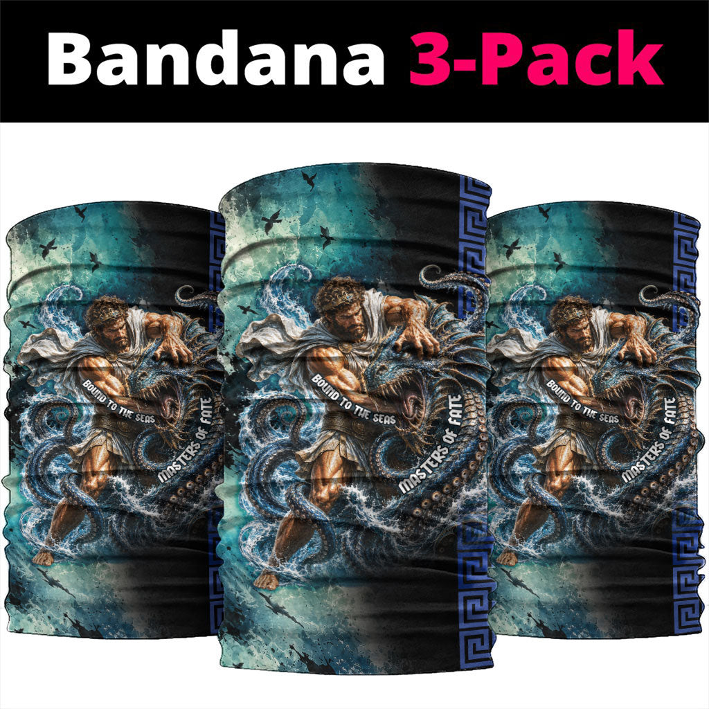 Menelaus Odyssey Of Egypt Neck Gaiter Ancient Nautical Sea Monster Anchor Crown Graphic Art