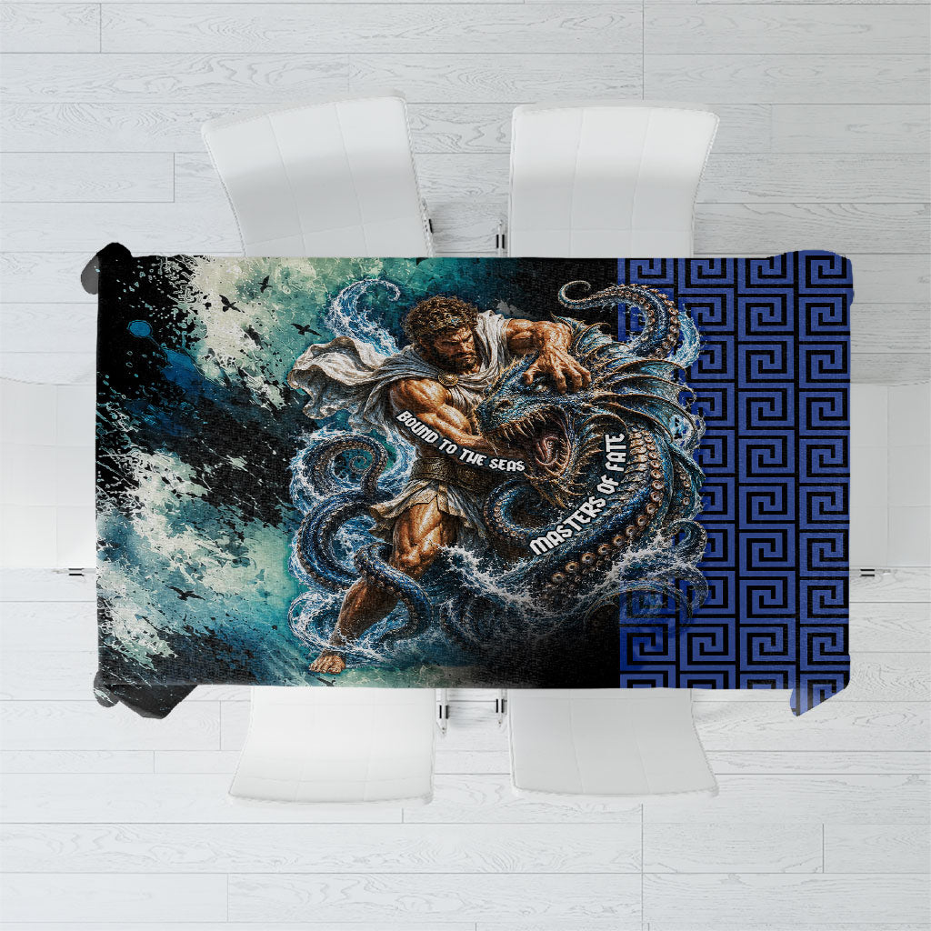 Menelaus Odyssey Of Egypt Tablecloth Ancient Nautical Sea Monster Anchor Crown Graphic Art