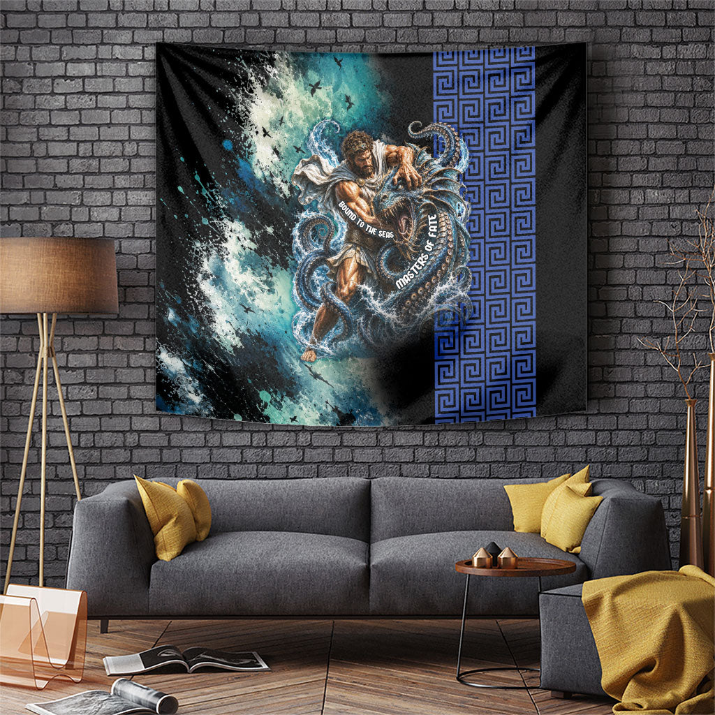 Menelaus Odyssey Of Egypt Tapestry Ancient Nautical Sea Monster Anchor Crown Graphic Art