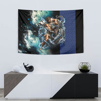 Menelaus Odyssey Of Egypt Tapestry Ancient Nautical Sea Monster Anchor Crown Graphic Art