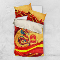 China National Day Bedding Set Dragon Great Wall Asian Skyline