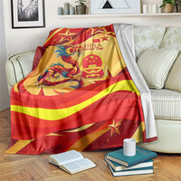China National Day Blanket Dragon Great Wall Asian Skyline