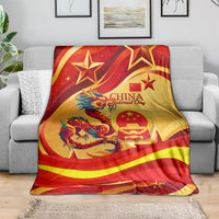 China National Day Blanket Dragon Great Wall Asian Skyline