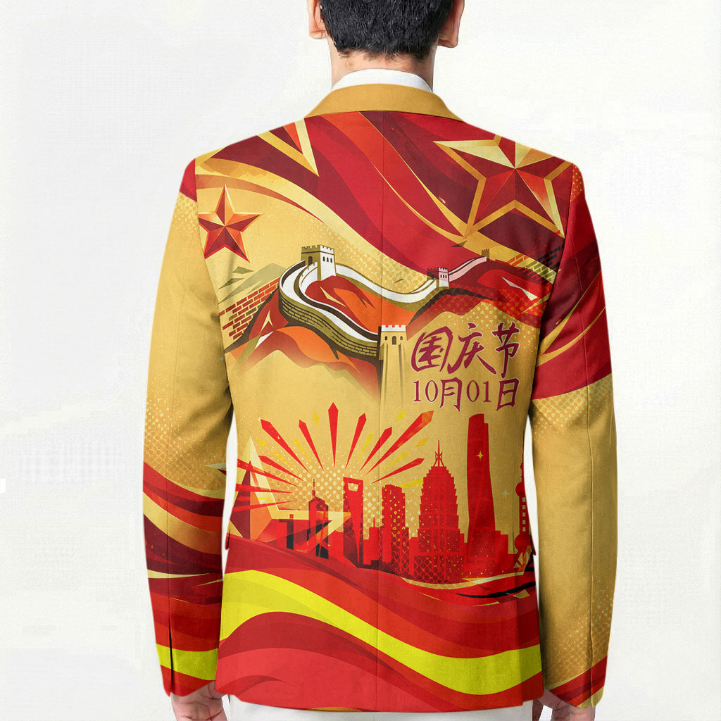 China National Day Blazer Dragon Great Wall Asian Skyline