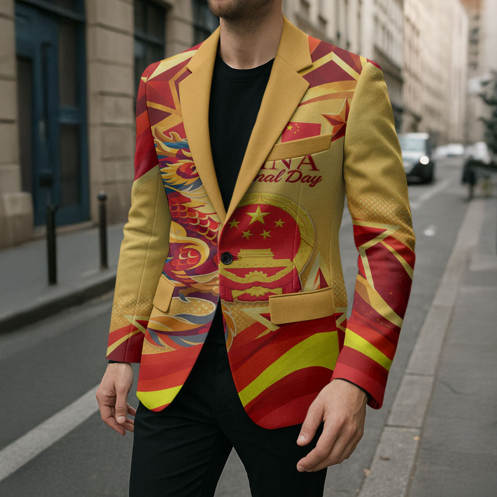 China National Day Blazer Dragon Great Wall Asian Skyline