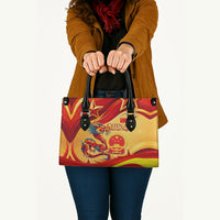 China National Day Leather Bag Dragon Great Wall Asian Skyline