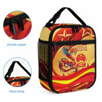 China National Day Lunch Bag Dragon Great Wall Asian Skyline