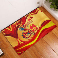China National Day Rubber Doormat Dragon Great Wall Asian Skyline