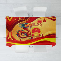 China National Day Tablecloth Dragon Great Wall Asian Skyline