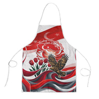 Turkey Republic Day Eagle Anitkabir Apron Festive Graphic Red White Turkish Flag Tulip