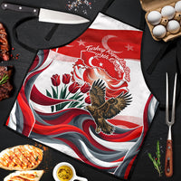 Turkey Republic Day Eagle Anitkabir Apron Festive Graphic Red White Turkish Flag Tulip