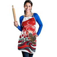 Turkey Republic Day Eagle Anitkabir Apron Festive Graphic Red White Turkish Flag Tulip