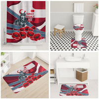 Turkey Republic Day Wolf Cappadocia Bathroom Set Festive Red White Turkish Flag Grey Wolf