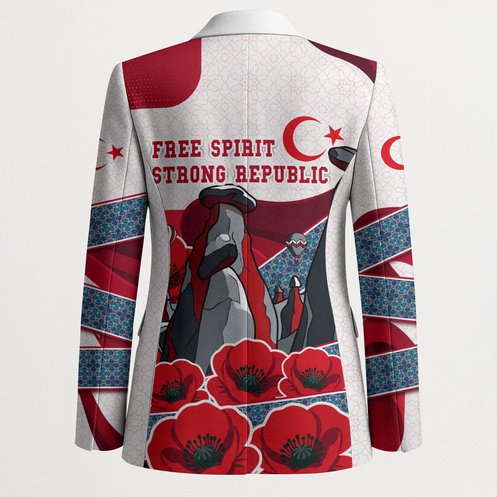 Turkey Republic Day Wolf Cappadocia Blazer Festive Red White Turkish Flag Grey Wolf