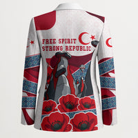 Turkey Republic Day Wolf Cappadocia Blazer Festive Red White Turkish Flag Grey Wolf