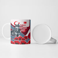Turkey Republic Day Wolf Cappadocia Ceramic Mug Festive Red White Turkish Flag Grey Wolf