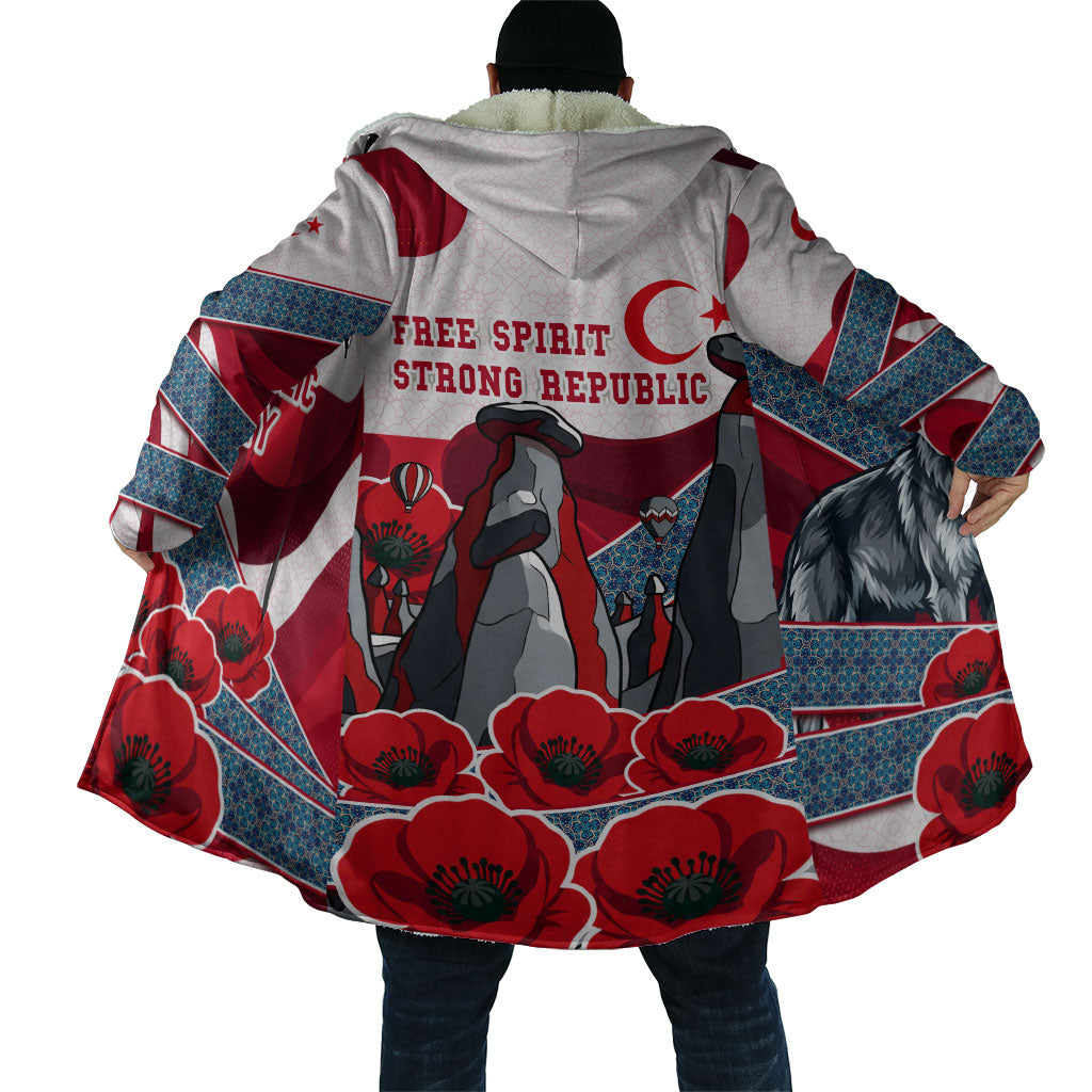 Turkey Republic Day Wolf Cappadocia Cloak Festive Red White Turkish Flag Grey Wolf