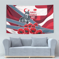 Turkey Republic Day Wolf Cappadocia Tapestry Festive Red White Turkish Flag Grey Wolf