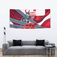 Turkey Republic Day Wolf Cappadocia Tapestry Festive Red White Turkish Flag Grey Wolf