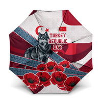 Turkey Republic Day Wolf Cappadocia Umbrella Festive Red White Turkish Flag Grey Wolf