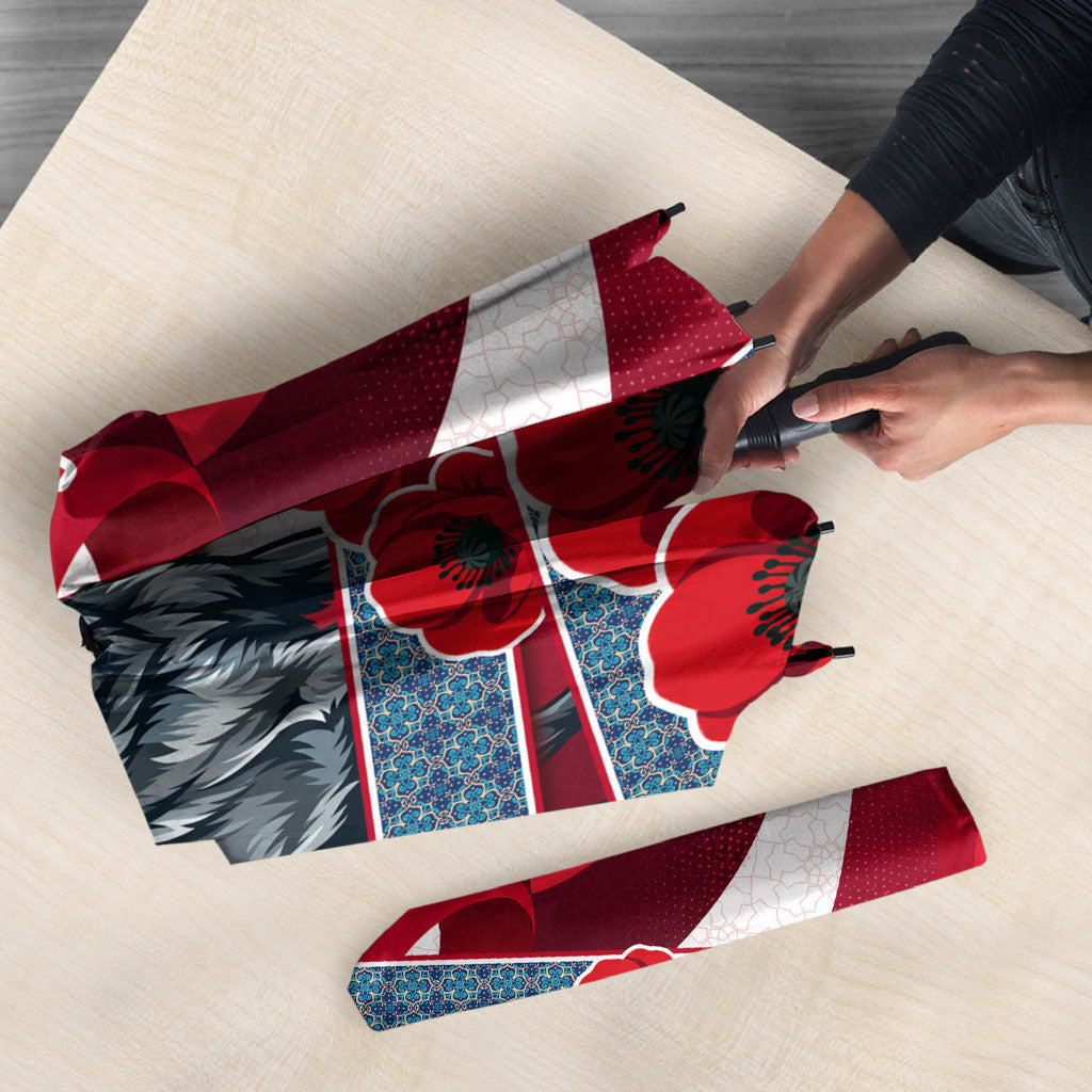 Turkey Republic Day Wolf Cappadocia Umbrella Festive Red White Turkish Flag Grey Wolf
