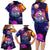 Skull Family Matching Long Sleeve Bodycon Dress and Hawaiian Shirt I Love You in every Universe Cosmic Abstract Art - Wonder Print Shop