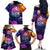 Skull Family Matching Off Shoulder Long Sleeve Dress and Hawaiian Shirt I Love You in every Universe Cosmic Abstract Art - Wonder Print Shop