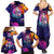 Skull Family Matching Summer Maxi Dress and Hawaiian Shirt I Love You in every Universe Cosmic Abstract Art - Wonder Print Shop