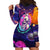 Skull Hoodie Dress I Love You in every Universe Cosmic Abstract Art - Wonder Print Shop