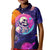 Skull Kid Polo Shirt I Love You in every Universe Cosmic Abstract Art - Wonder Print Shop