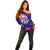 Skull Off Shoulder Sweater I Love You in every Universe Cosmic Abstract Art - Wonder Print Shop