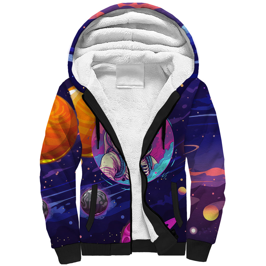 Skull Sherpa Hoodie I Love You in every Universe Cosmic Abstract Art - Wonder Print Shop