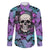 Skull Pattern Family Matching Long Sleeve Bodycon Dress and Hawaiian Shirt Your Are Not Hard To Love - Wonder Print Shop