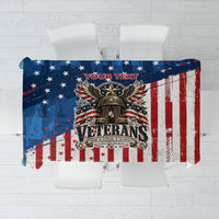 Personalized US Veterans Tablecloth American Patriotic Military Eagle Statue Of Liberty