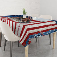 Personalized US Veterans Tablecloth American Patriotic Military Eagle Statue Of Liberty