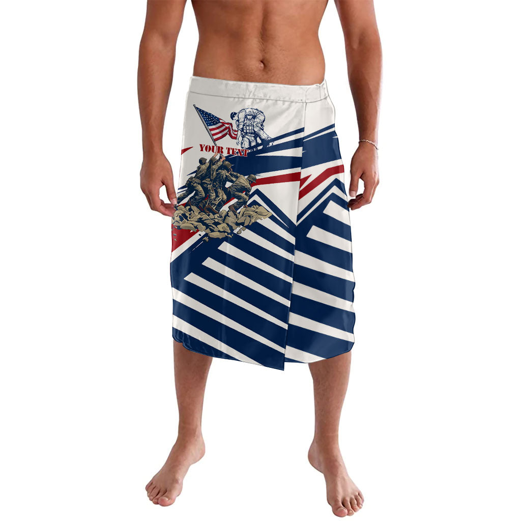 Personalized US Veterans Day Wooden Cross American Flag Lavalava Patriotic Honoring All Who Served Military Soldier Flag Raising