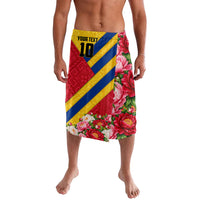 Personalized Romania Lynx And Decebalus Rex Lavalava Traditional Folk Pattern With Peony Floral Motifs