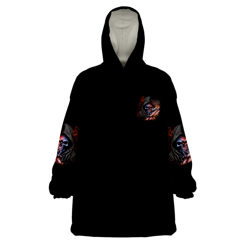 If This Flag Offends You I'll Help You Pack Skull Wearable Blanket Hoodie - Wonder Print Shop