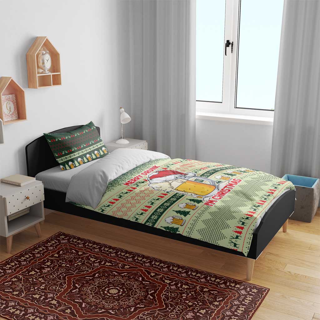 Merry Drunk I'm Christmas Bedding Set Xmas Holiday Patterns - Wonder Print Shop