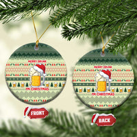 Merry Drunk I'm Christmas Ceramic Ornament Xmas Holiday Patterns - Wonder Print Shop