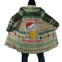 Merry Drunk I'm Christmas Cloak Xmas Holiday Patterns - Wonder Print Shop