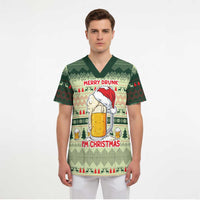Merry Drunk I'm Christmas Scrub Top Xmas Holiday Patterns - Wonder Print Shop