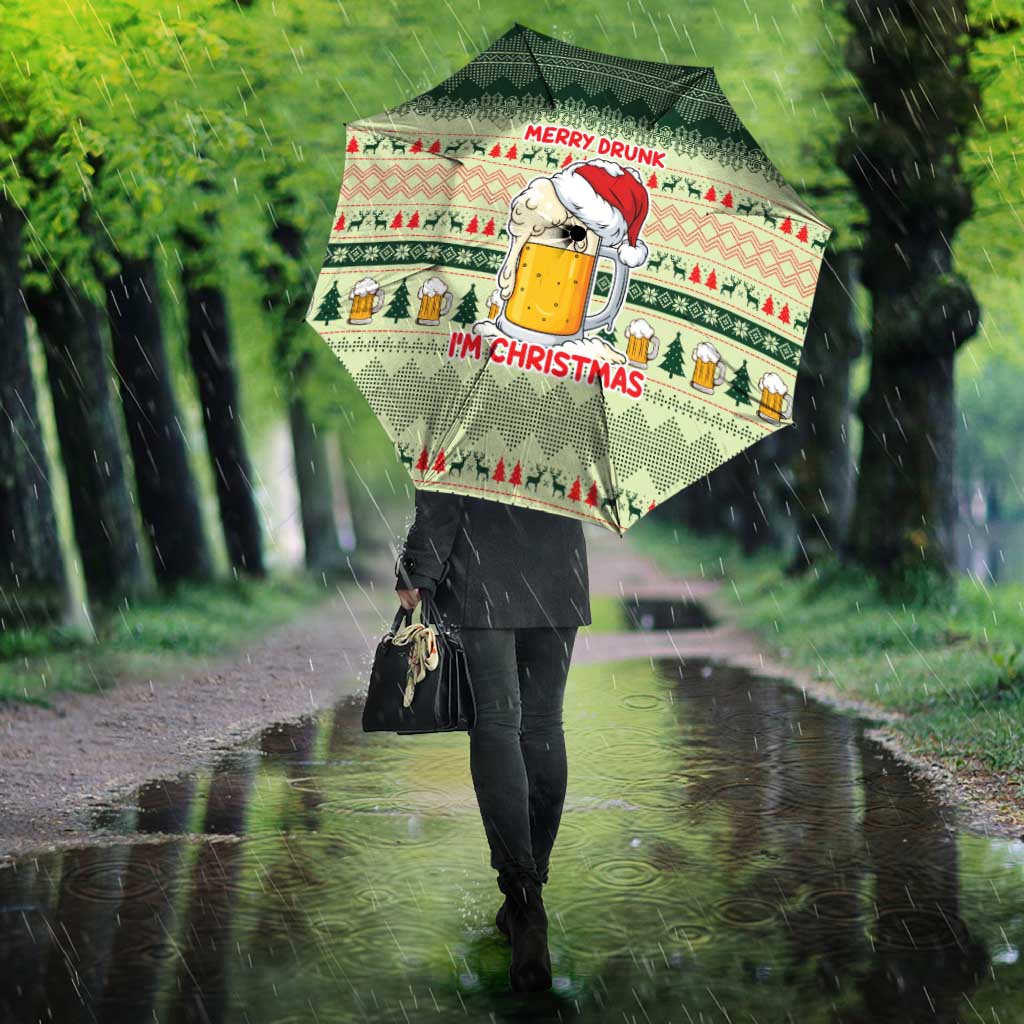Merry Drunk I'm Christmas Umbrella Xmas Holiday Patterns - Wonder Print Shop