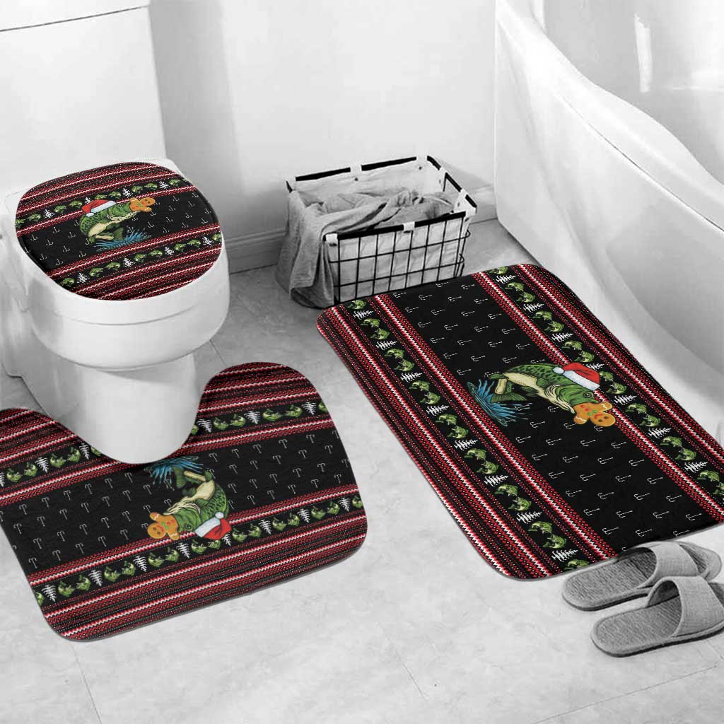 Merry Fishmas Christmas Bathroom Set Xmas Holiday Patterns - Wonder Print Shop