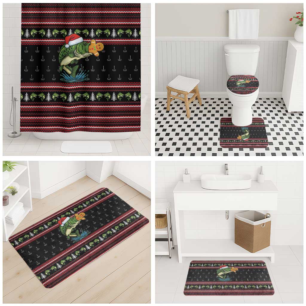 Merry Fishmas Christmas Bathroom Set Xmas Holiday Patterns - Wonder Print Shop