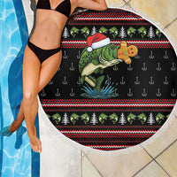 Merry Fishmas Christmas Beach Blanket Xmas Holiday Patterns - Wonder Print Shop