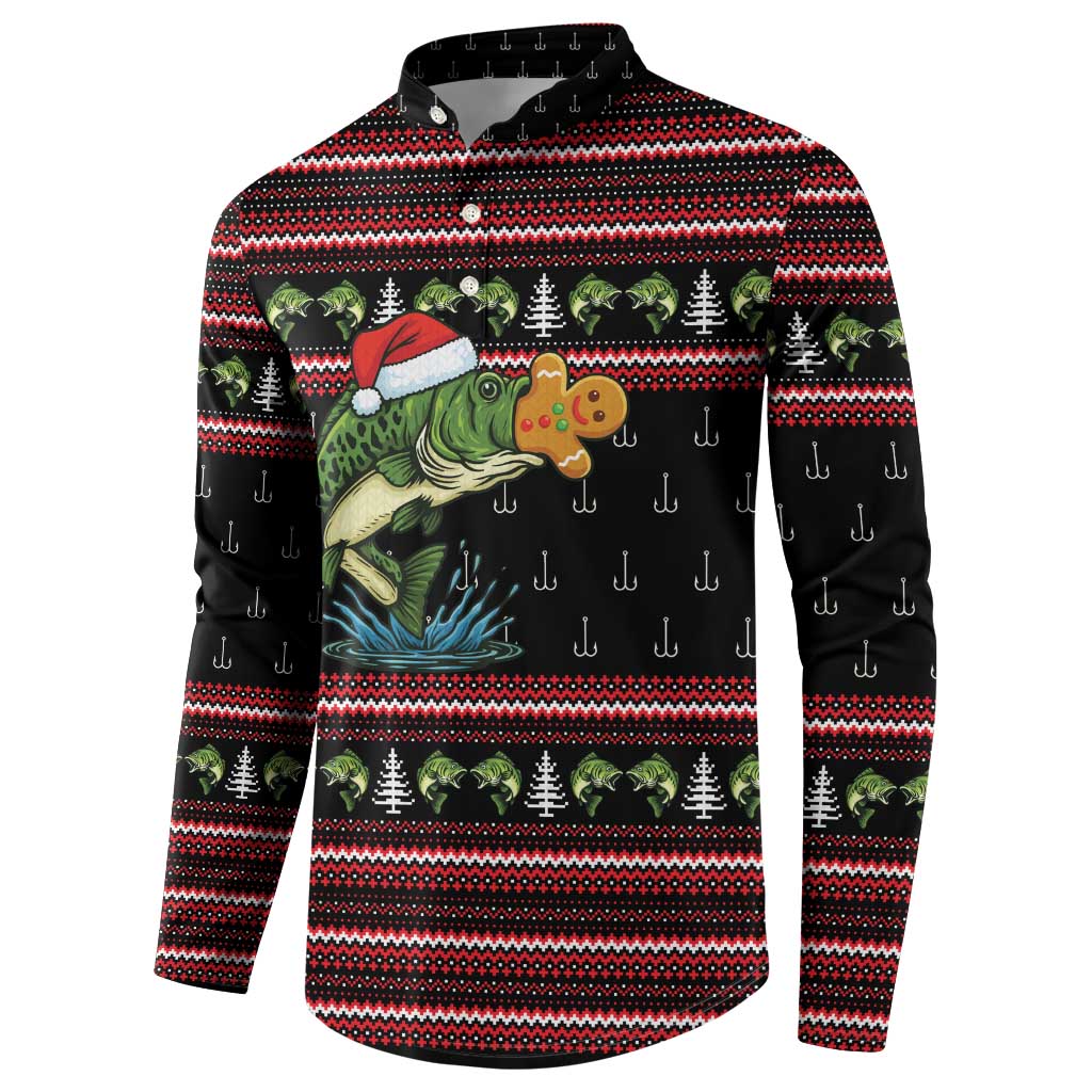 Merry Fishmas Christmas Button Sweatshirt Xmas Holiday Patterns - Wonder Print Shop